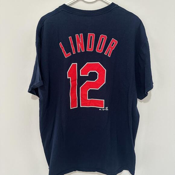 Francisco Lindor Cleveland Indians Jersey T-Shirt - XL - Picture 4 of 5